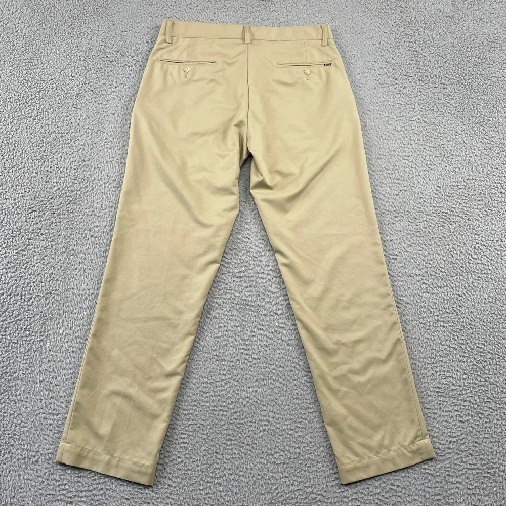 Polo Ralph Lauren Pants Mens 32/30 Tan Slim Fit Chino Trousers Khaki Polyester - Picture 2 of 10